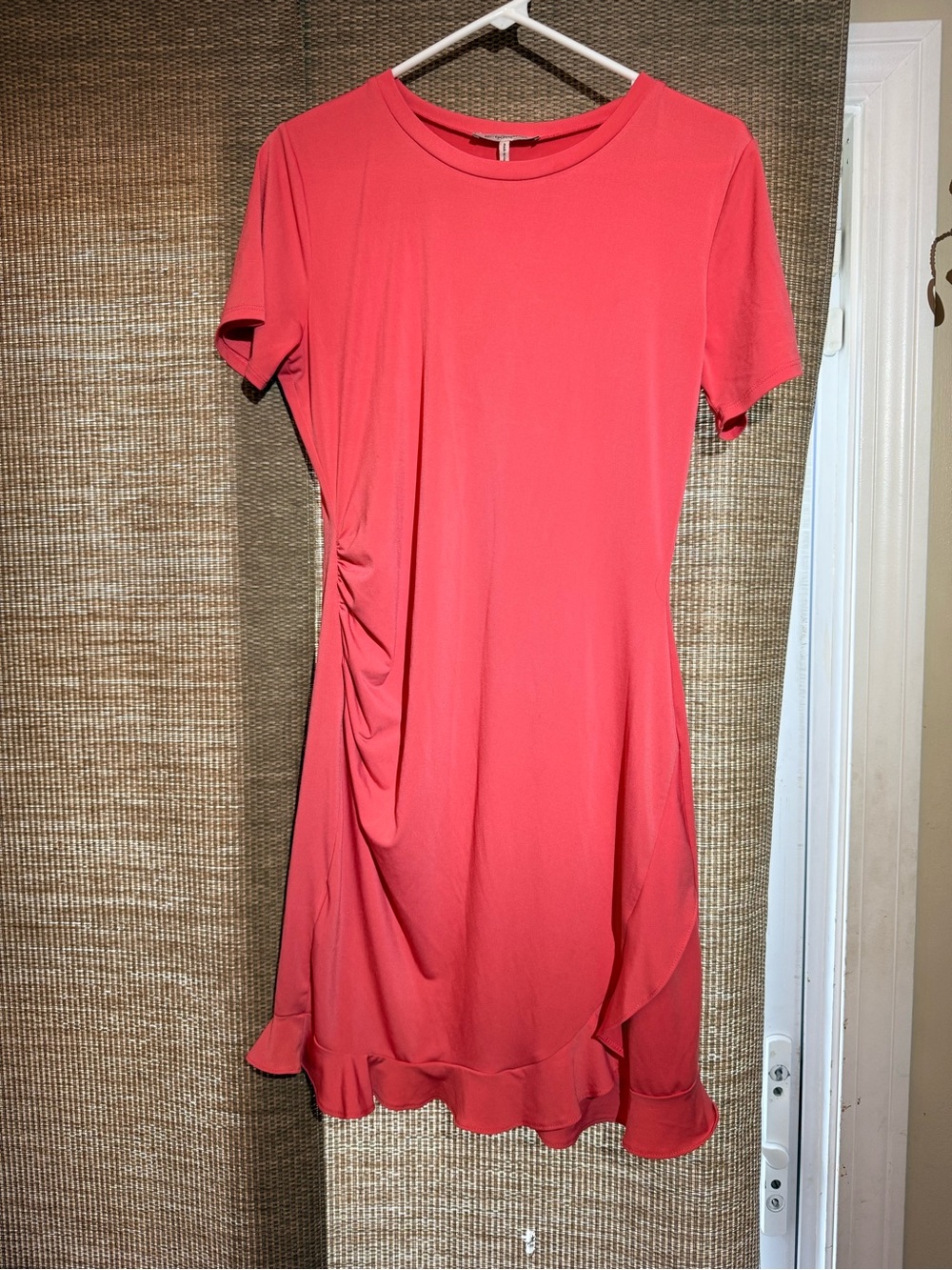 Women’s Coral Short-Sleeve Ruffle Hem Dress - BCBGeneration